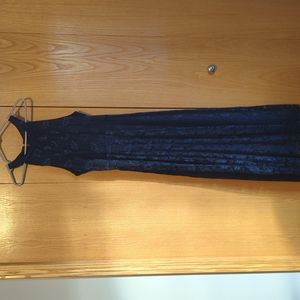 Muadress Long Navy Floral Dress